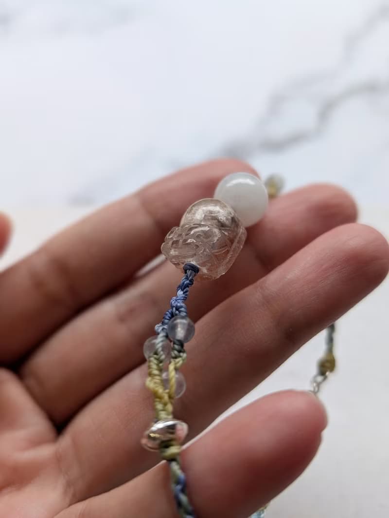 雪花幽靈貔貅編織手鍊│招財開運手環