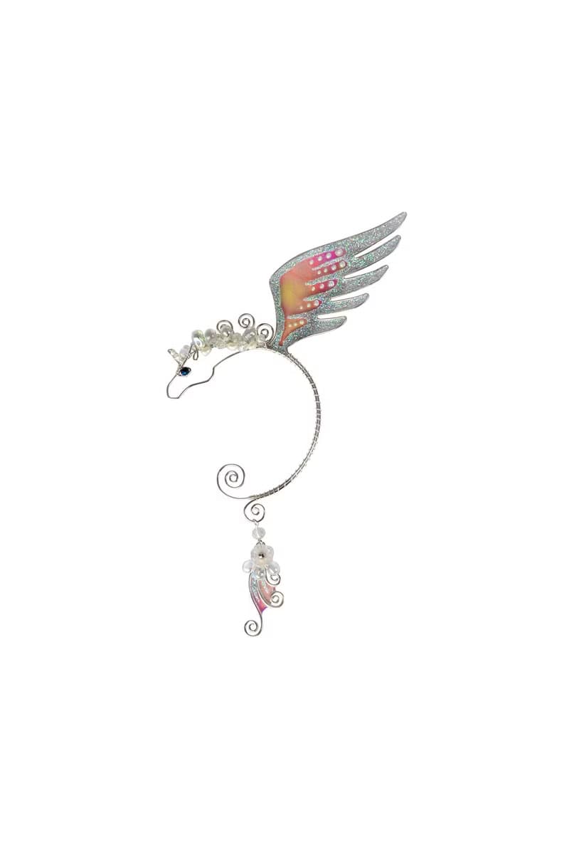 Unicorn ear cuff no piercing, Pegasus earring