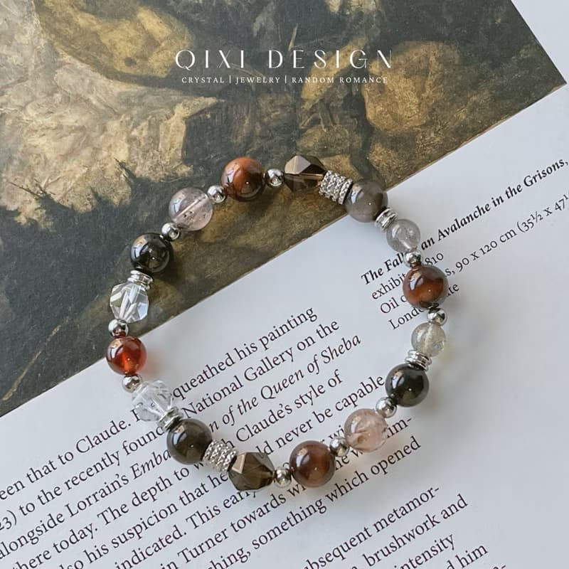 越界丨紅虎眼+金運石 //招財辟邪 穩定情緒// 天然水晶手鍊