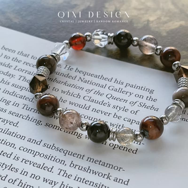 越界丨紅虎眼+金運石 //招財辟邪 穩定情緒// 天然水晶手鍊