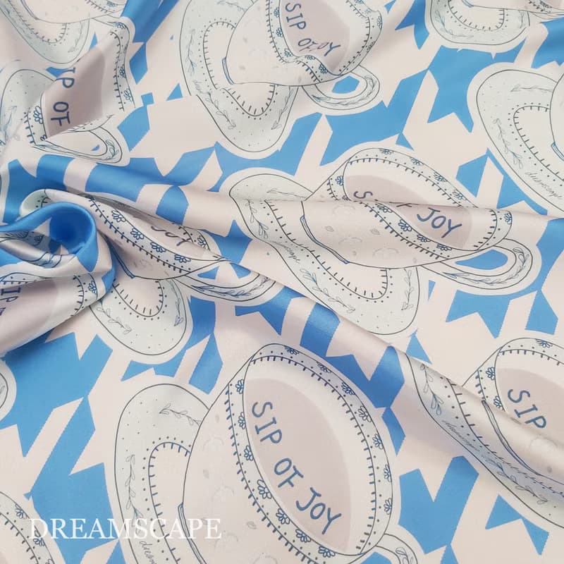 Sip of Joy Bible Inspired 100% silk scarf  喝一口喜樂  聖經真絲色丁90cm絲巾