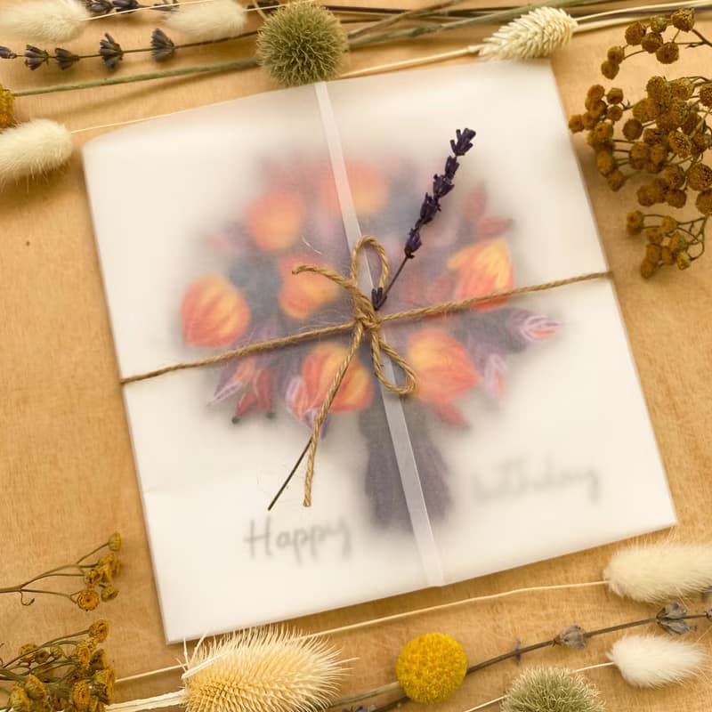 Quilling handmade card - Happy birthday. Autumn bouquet.