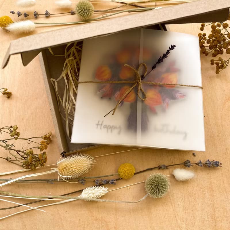 Quilling handmade card - Happy birthday. Autumn bouquet.