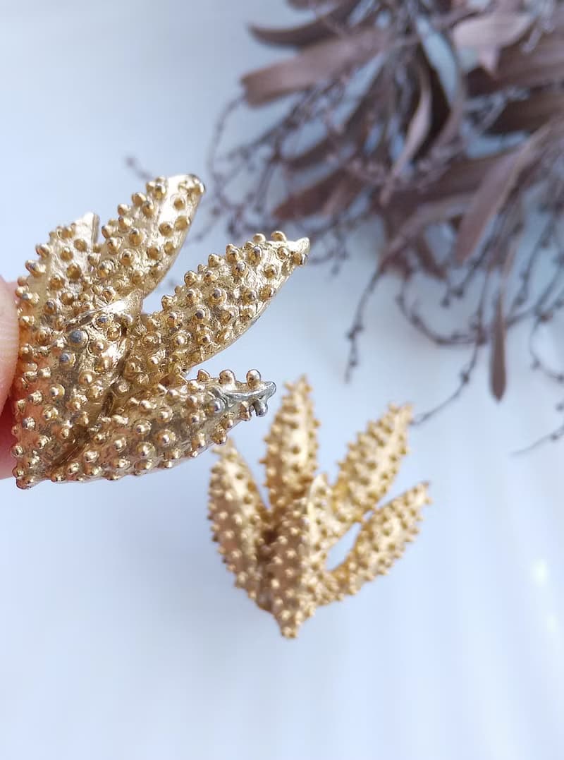 Vintage Jewelry 西洋古董飾品 SARAH COV Wind Flower 夾式耳環
