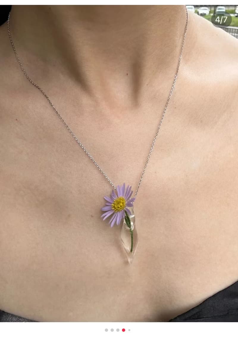 行走的花器 手工燒制原創設計mini玻璃花瓶項鏈可插花可裝香水