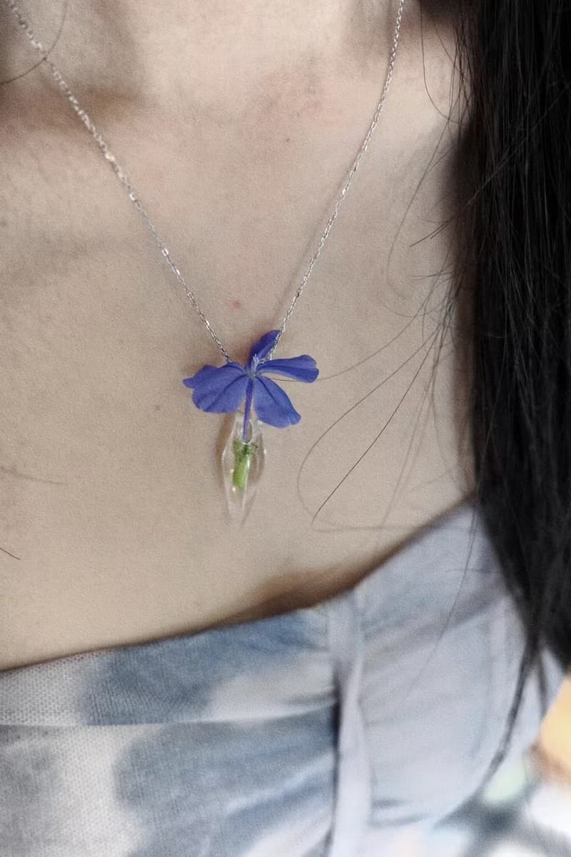 行走的花器 手工燒制原創設計mini玻璃花瓶項鏈可插花可裝香水