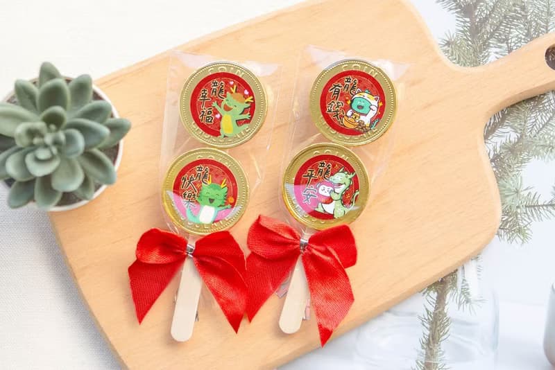 開春小禮品 龍年祝福語 串串2入女王金幣巧克力棒 (2款可挑) 插圖
