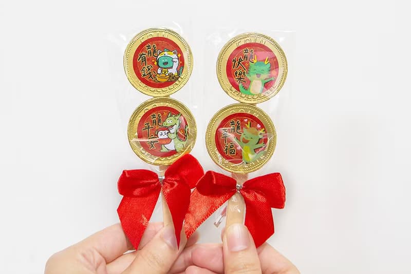 開春小禮品 龍年祝福語 串串2入女王金幣巧克力棒 (2款可挑) 插圖