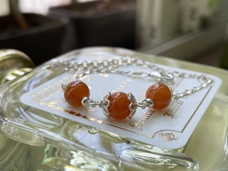 喜慶//天然翡翠A貨 紅翡 925銀 手鍊