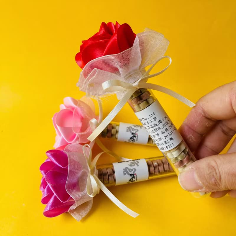 12支 草本綜合皂花束 婚禮小物 隨身旅行精油草本手工皂類紙香皂