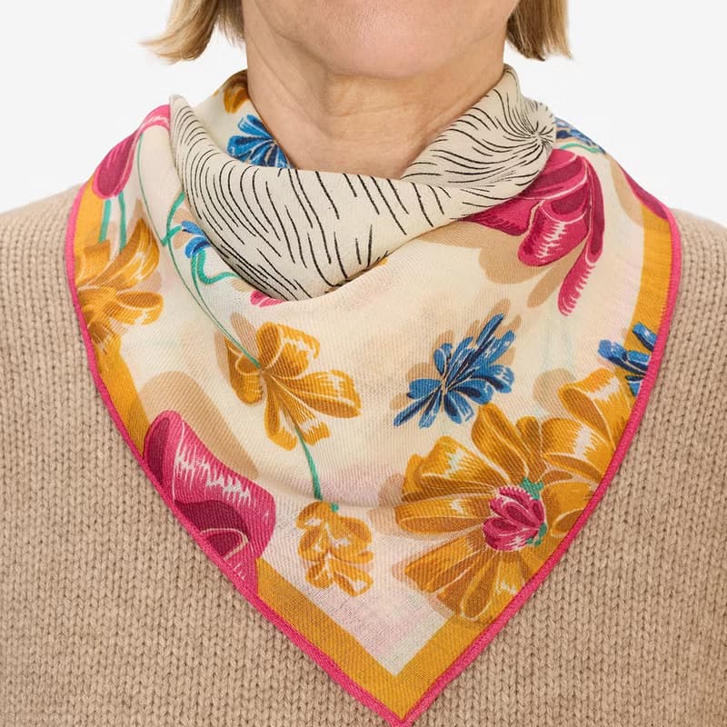 【INOUI EDITIONS】TOUTOU 羊毛方巾70 - 白