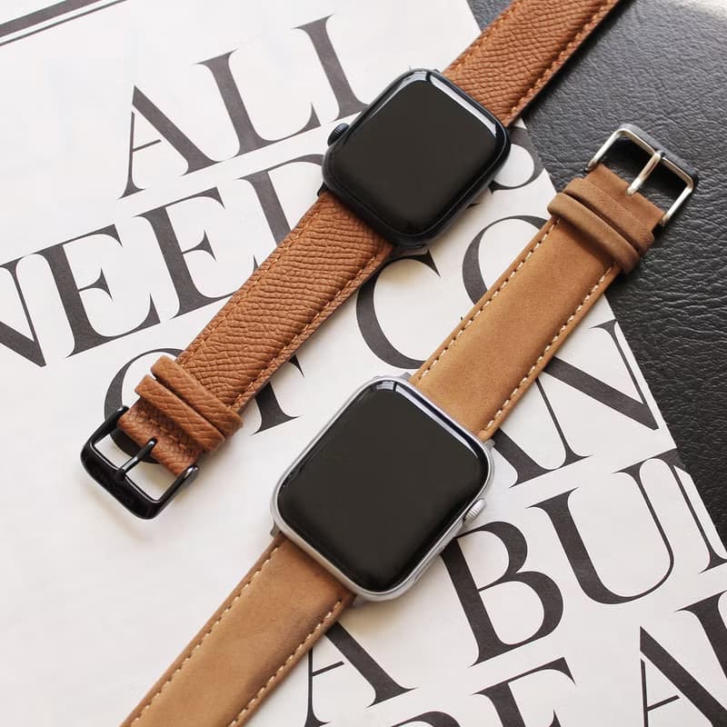 APPLE Watch瘋馬真皮錶帶及連接釦 / 四色