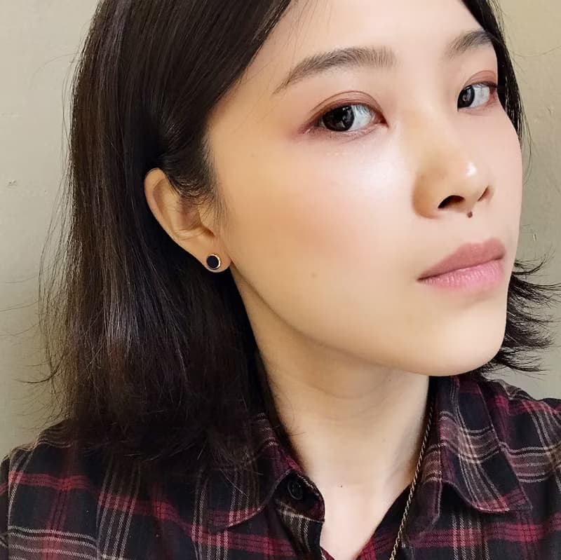 皮革耳環_分離式_葉葉_午夜藍(可改夾)