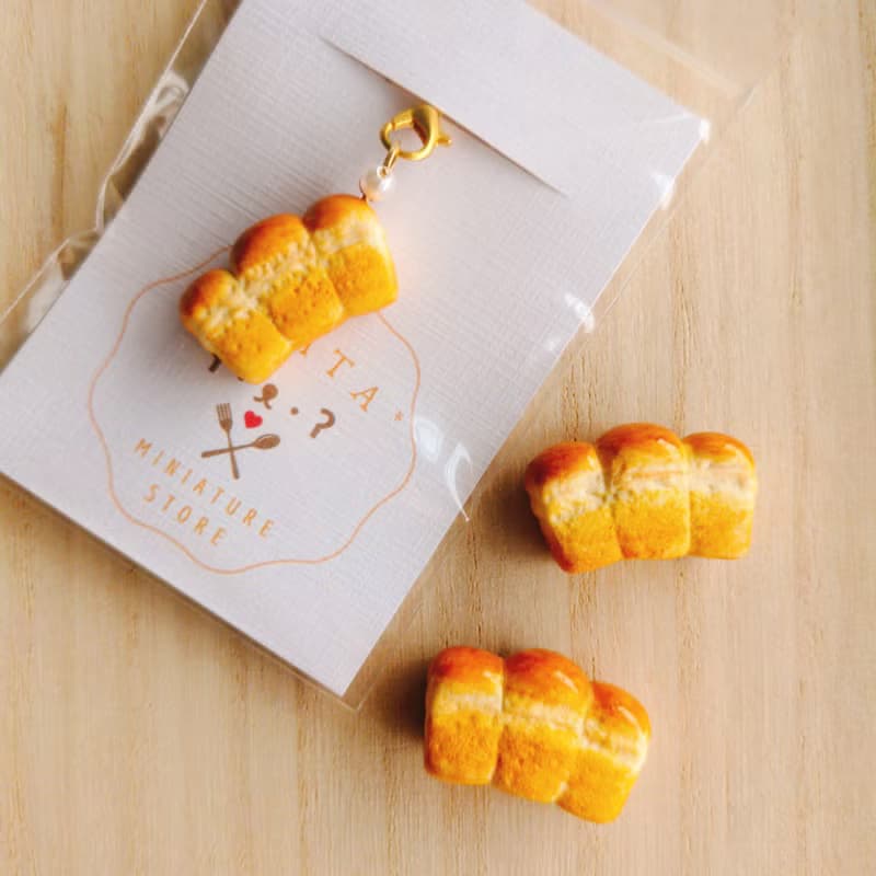 minita* 迷你山型麵包 高仿真 掛飾 吊飾 別針 療癒小物 袖珍食玩