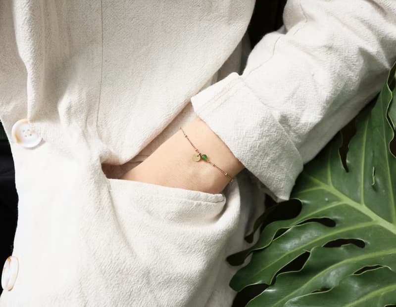 圓氐  綻放永恆 清青翠綠瑪瑙細手鍊