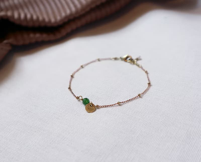 圓氐  綻放永恆 清青翠綠瑪瑙細手鍊