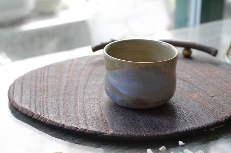 劃過天際的泉水手拉坏有光陶杯/茶杯
