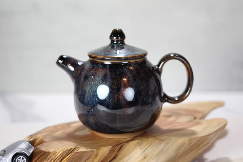 【送禮好物】180ml 天目釉 手工茶壺 鶯歌名家葉敏祥手作