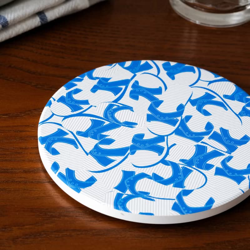 【錦源興】藍白拖陶瓷吸水杯墊 l 底部防滑 鶯歌陶瓷製 禮物 新居