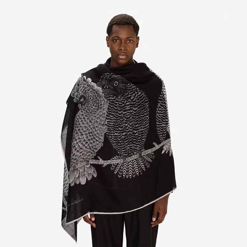 【INOUI EDITIONS】CHOUETTE 羊毛圍巾80 - 黑
