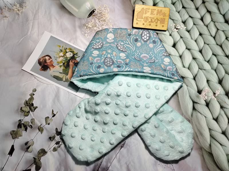 美國限量布燙銀蒂芬妮綠海洋海龜圍脖-不分年齡圍脖-短圍巾-脖圍