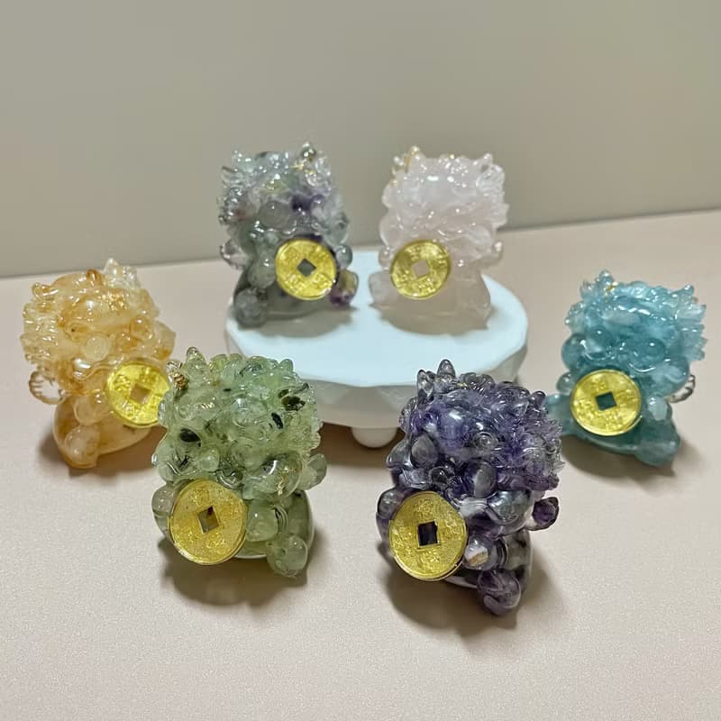 【手工製作】天然水晶咬錢貔貅/水晶擺飾