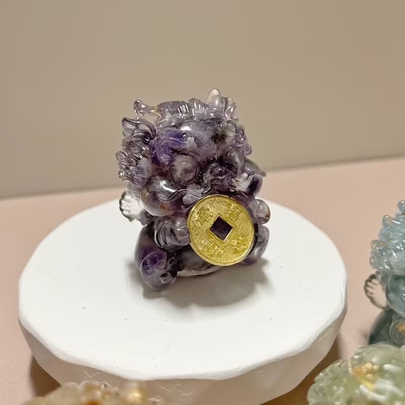 【手工製作】天然水晶咬錢貔貅/水晶擺飾