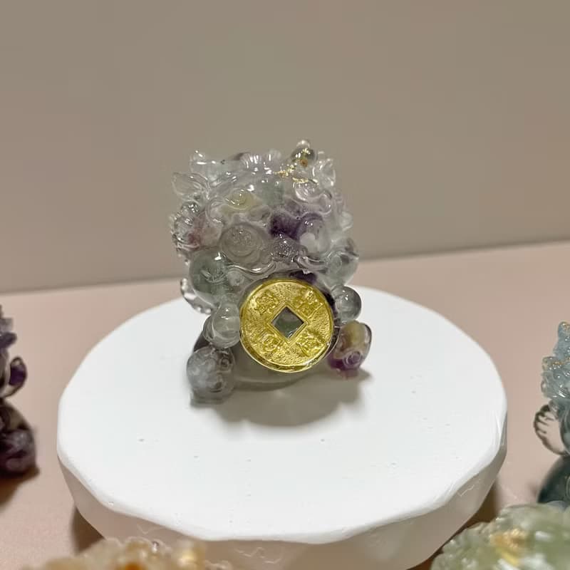 【手工製作】天然水晶咬錢貔貅/水晶擺飾