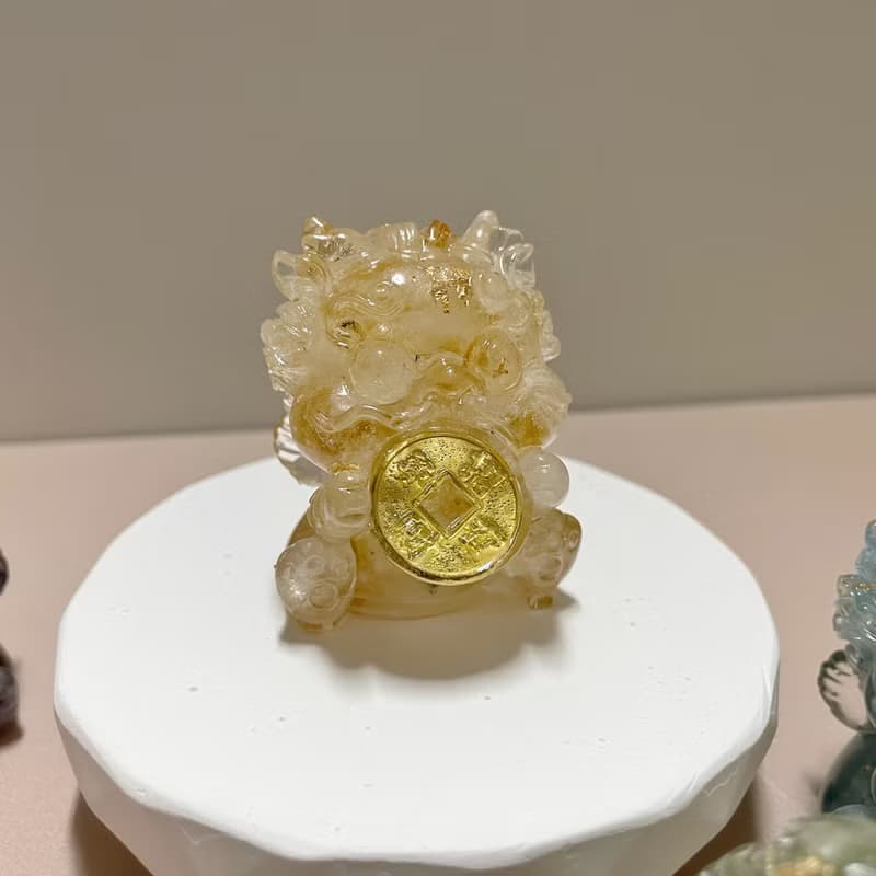 【手工製作】天然水晶咬錢貔貅/水晶擺飾