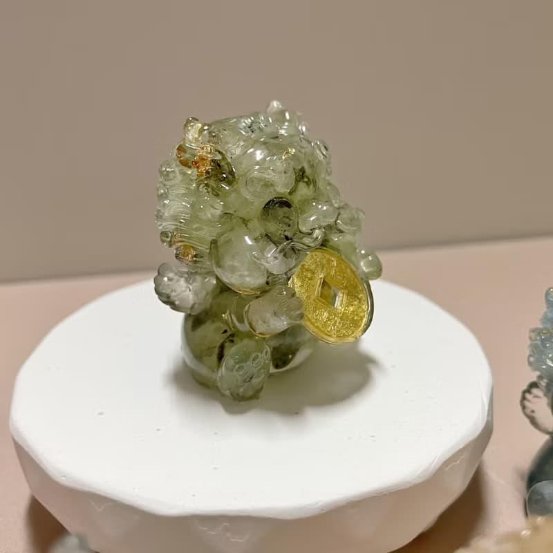 【手工製作】天然水晶咬錢貔貅/水晶擺飾
