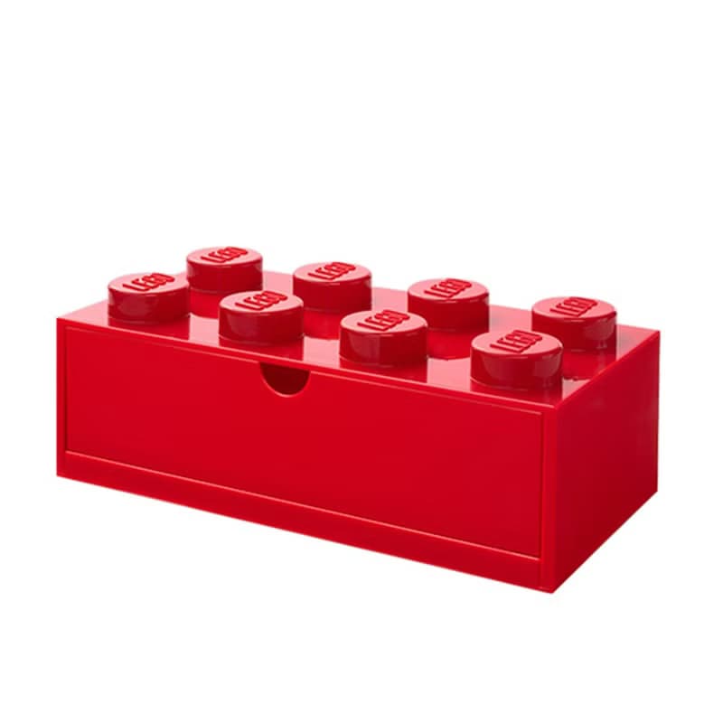 Room Copenhagen 樂高LEGO 桌上型八凸抽屜收納箱-紅色(40211730)