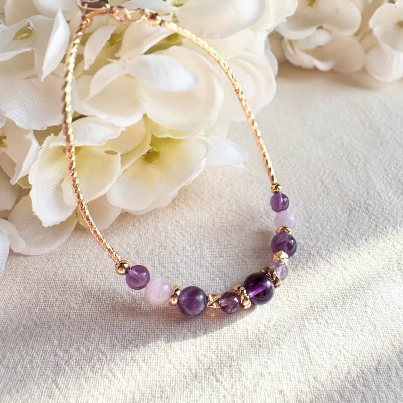 紫水晶 紫螢石 紫鋰輝 | 智慧 專注 情緒療癒 | 手鍊手環