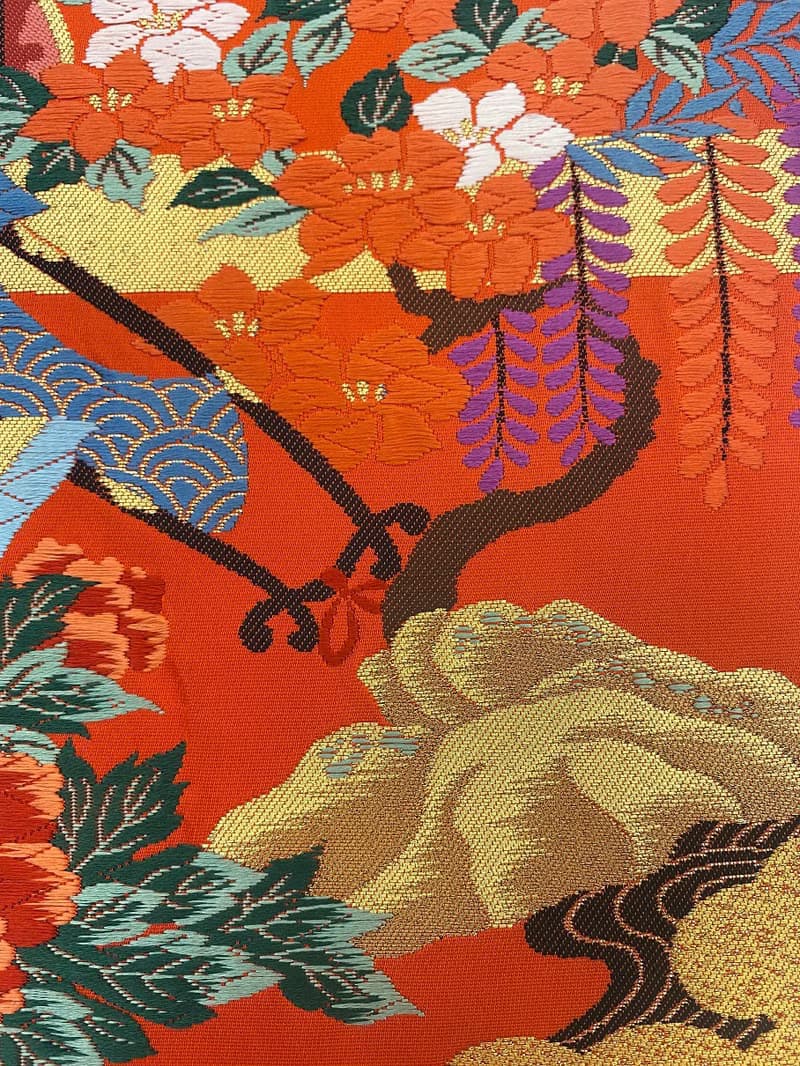 色打掛からつくるきものアート　vintage fabric 御所車 和モダン アートパネル 和風インテリア プレゼント お祝い 縁起物 額装インテリア　15