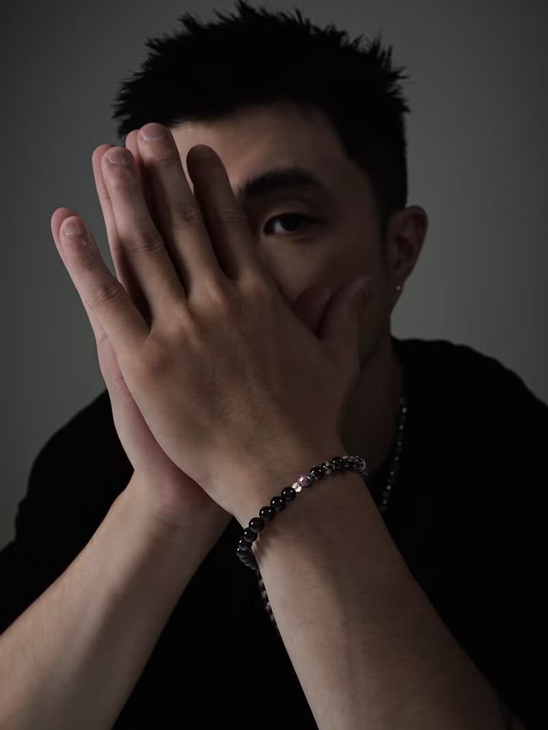 Unisex | 星冕系 - 雲霓 * 薔薇輝石 彩紅黑曜 招桃花 魅力 手鍊