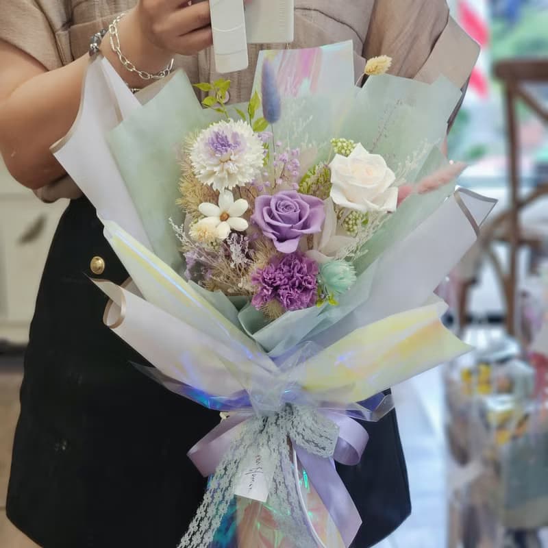 永生花花束 玫瑰花束 情人節花束 生日花束 快速出貨 現貨