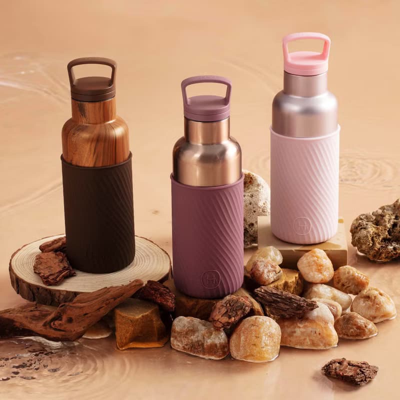 【生活美學】480ml 保溫瓶 | 蜜粉金瓶-乾燥玫瑰(水波紋)
