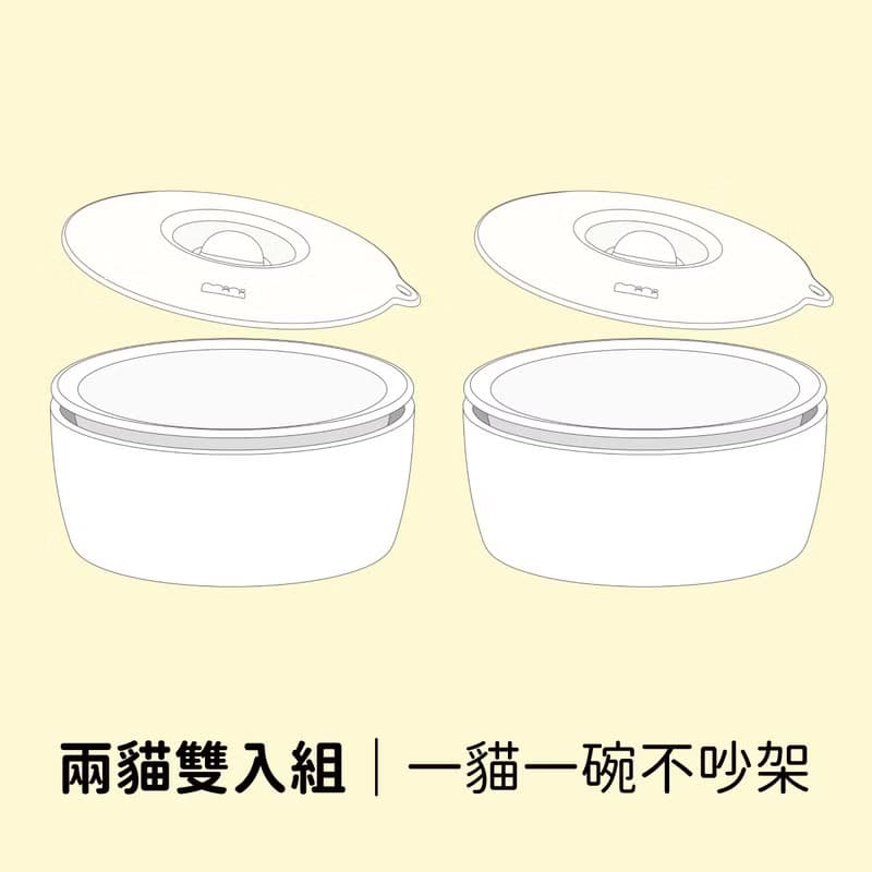 【迷你森活】Tasty好味貓碗 / 兩貓雙入組 / 加溫 保溫 防蟻 防溢