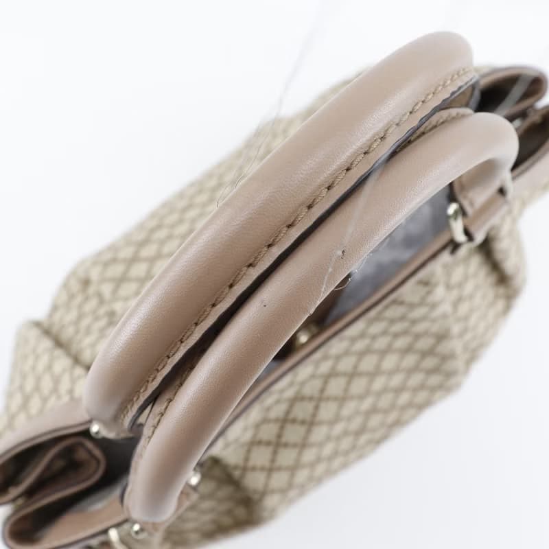 【日本直送】グッチ GUCCI スーキーバッグ ハンドバッグ ディアマンテ 211944 キャンバス ベージュ/ピンク レディース【中古】