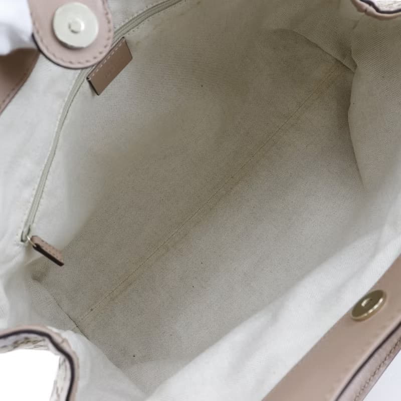 【日本直送】グッチ GUCCI スーキーバッグ ハンドバッグ ディアマンテ 211944 キャンバス ベージュ/ピンク レディース【中古】