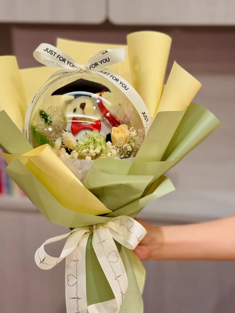 畢業生最佳祝福  波波球畢業花束送提袋