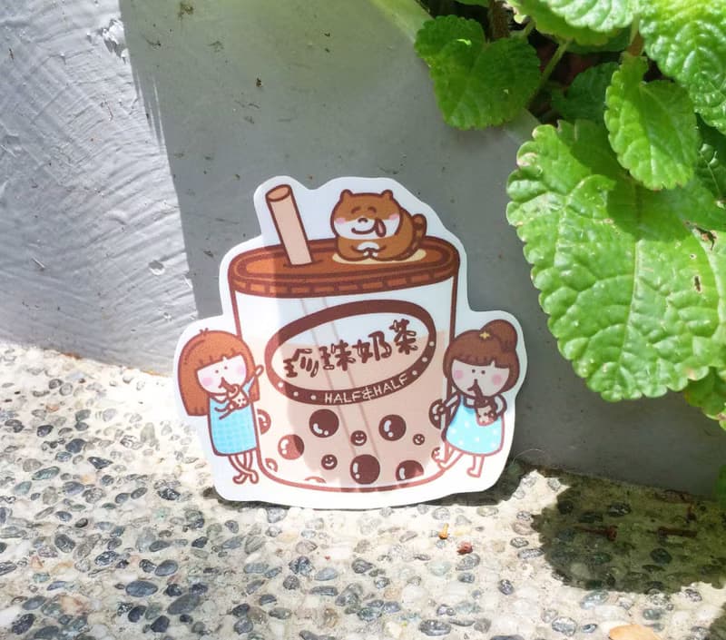 波霸珍奶の防水貼紙 (行李箱/筆電適用) Waterproof stickers