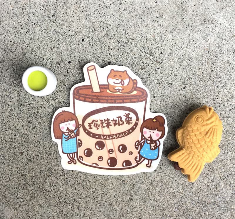 波霸珍奶の防水貼紙 (行李箱/筆電適用) Waterproof stickers