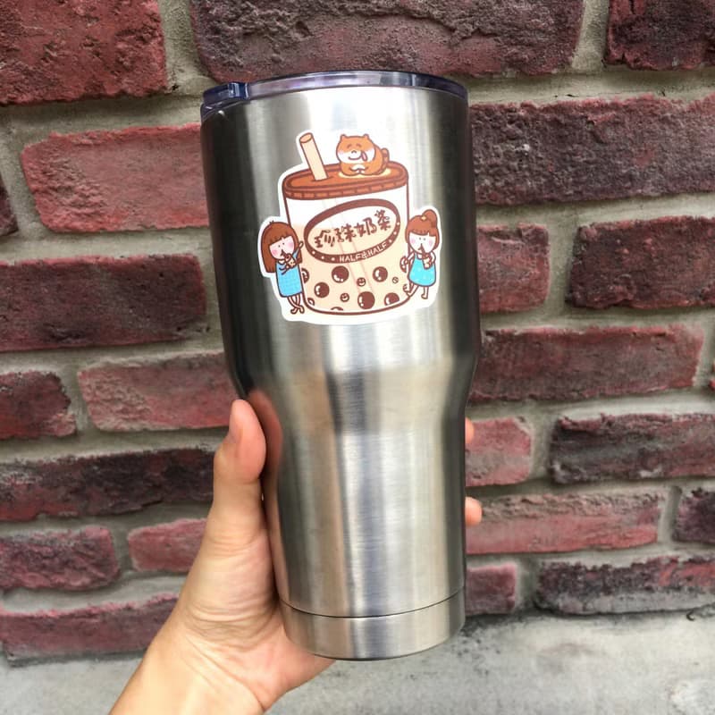 波霸珍奶の防水貼紙 (行李箱/筆電適用) Waterproof stickers