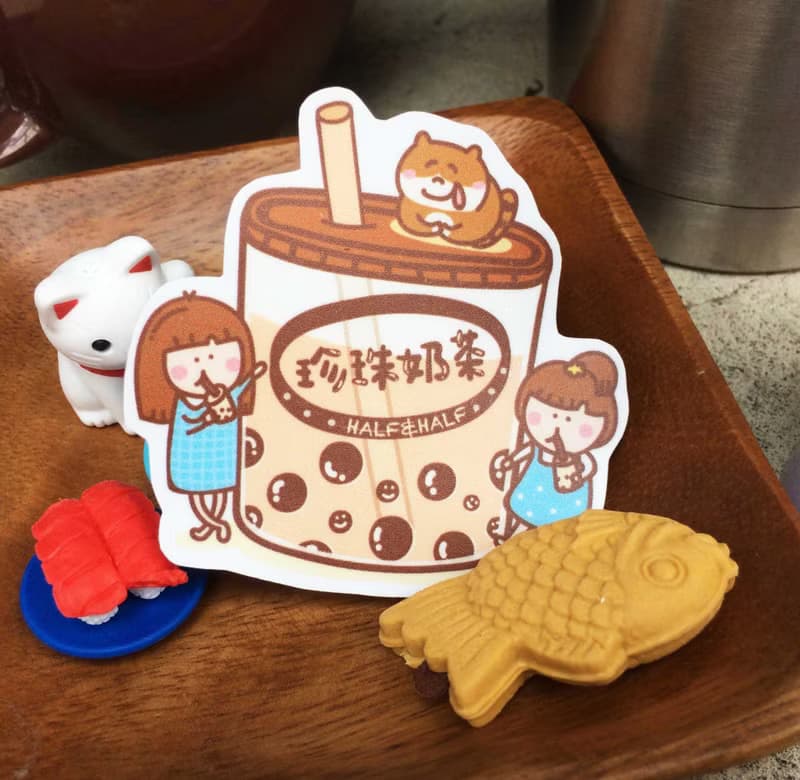 波霸珍奶の防水貼紙 (行李箱/筆電適用) Waterproof stickers