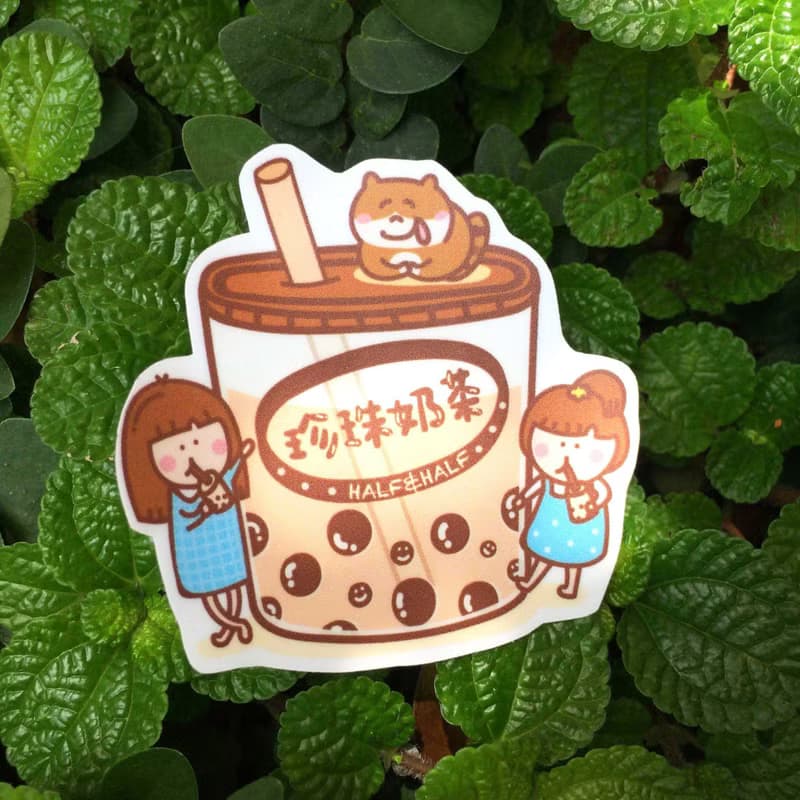 波霸珍奶の防水貼紙 (行李箱/筆電適用) Waterproof stickers