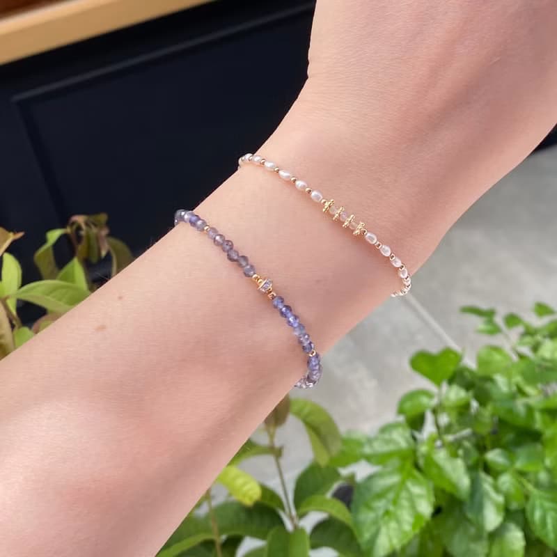 ITS-B131【設計款・堇青石】極品堇青石天然石水晶手鍊手環