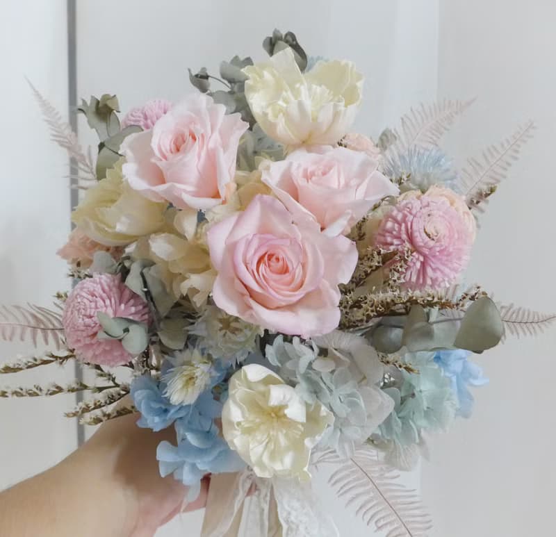 古典自然風永生捧花 結婚求婚永生乾燥花情人節畢業謝師禮物生日