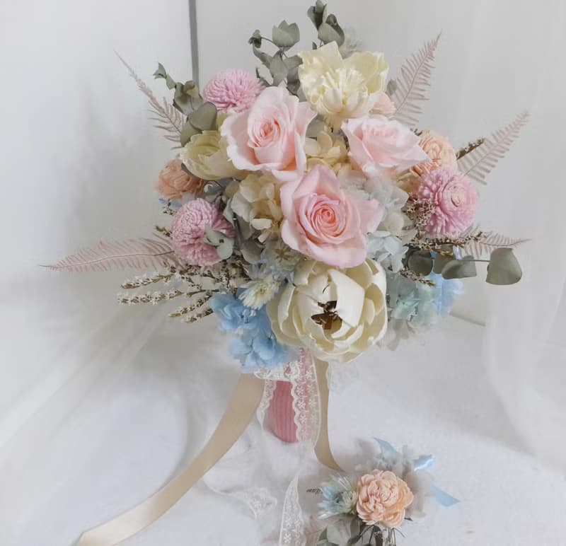 古典自然風永生捧花 結婚求婚永生乾燥花情人節畢業謝師禮物生日