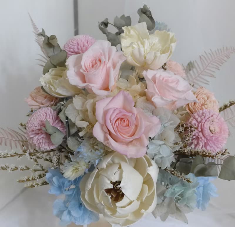 古典自然風永生捧花 結婚求婚永生乾燥花情人節畢業謝師禮物生日