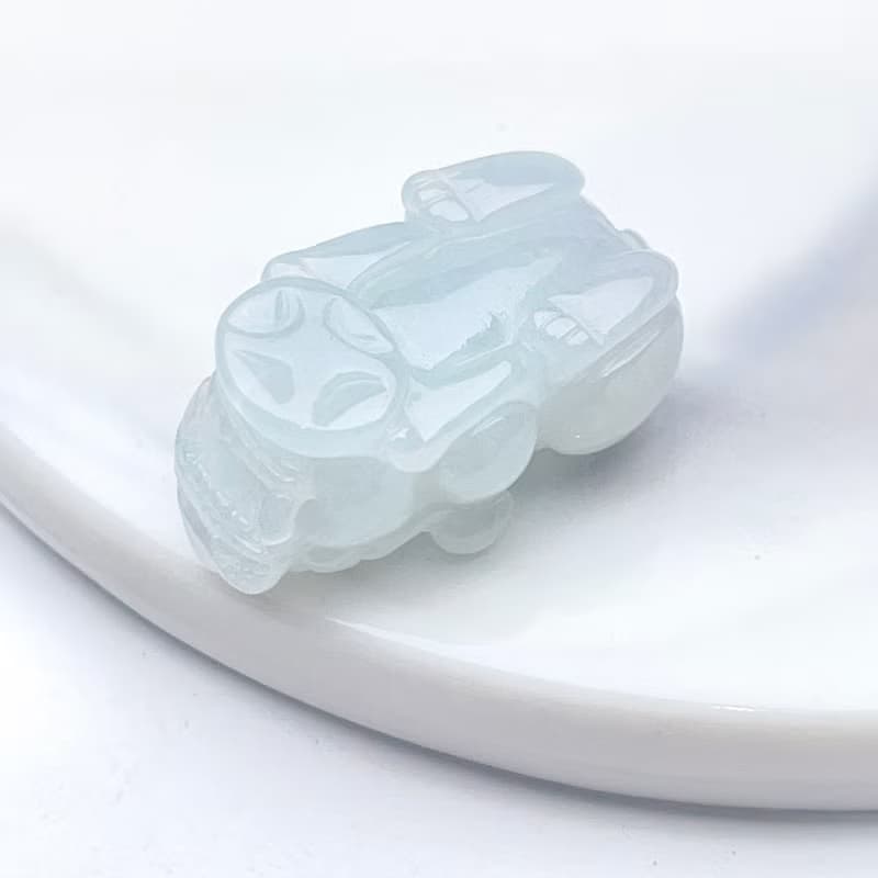 【招財神獸】冰綠種翡翠貔貅吊飾 | 天然緬甸玉翡翠A貨|送禮